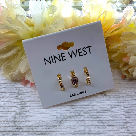 NINE WEST - Gold Earring Cuff Set (Set of 3) - NEW! - Picture 3 of 4